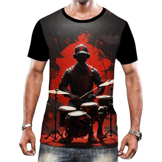 Imagem de Camiseta Camisa Tshirt Bateristas Bateria Música Rock HD 3