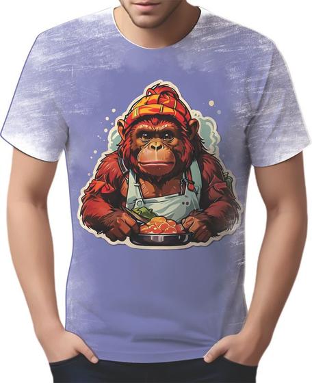 Imagem de Camiseta Camisa Tshirt Chef Orangotango Cozinheiro Cozinha 2