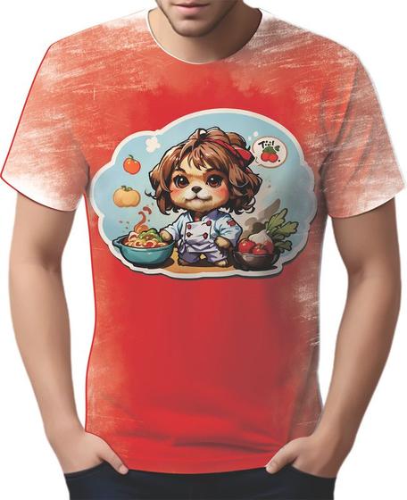 Imagem de Camiseta Camisa Tshirt Chefe Cachorro Cozinheiro Cozinha 3