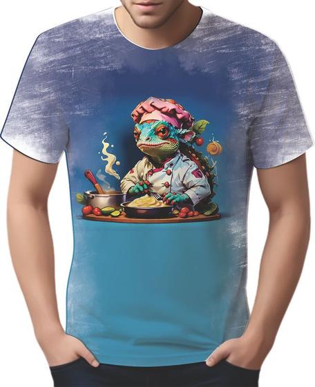Imagem de Camiseta Camisa Tshirt Chefe Camaleão Cozinheiro Cozinha 1