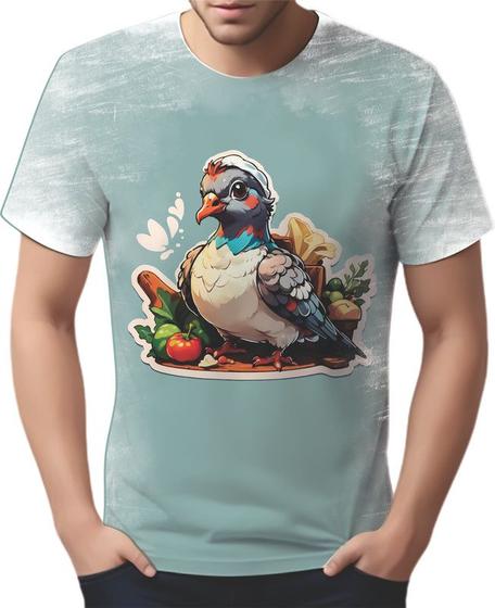 Imagem de Camiseta Camisa Tshirt Chefe Pombo Cozinheiro Cozinha 1