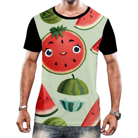 Imagem de Camiseta Camisa Tshirt Coleção de Frutas Melancias Melão 2