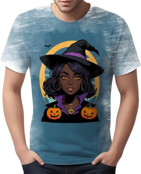 Imagem de Camiseta Camisa Tshirt Halloween Bruxa Afro Terror Negra 8