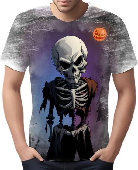 Imagem de Camiseta Camisa Tshirt Halloween Esqueletos Caveiras HD 13