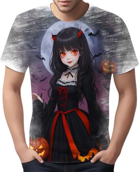 Imagem de Camiseta Camisa Tshirt Halloween Vampira Sangue Fantasia 1