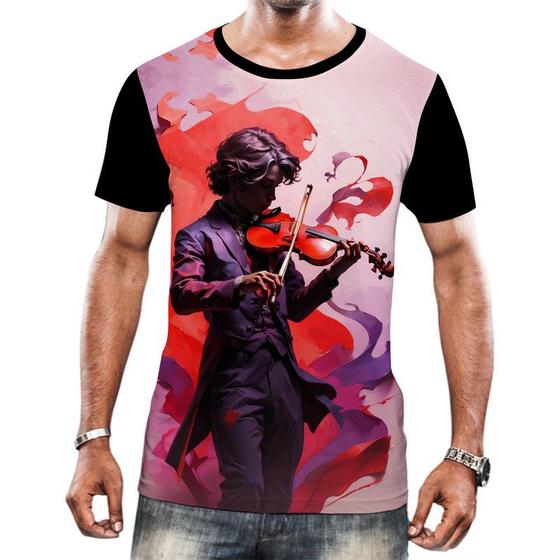 Imagem de Camiseta Camisa Tshirt Instrumento Corda Violinos Melodia 8