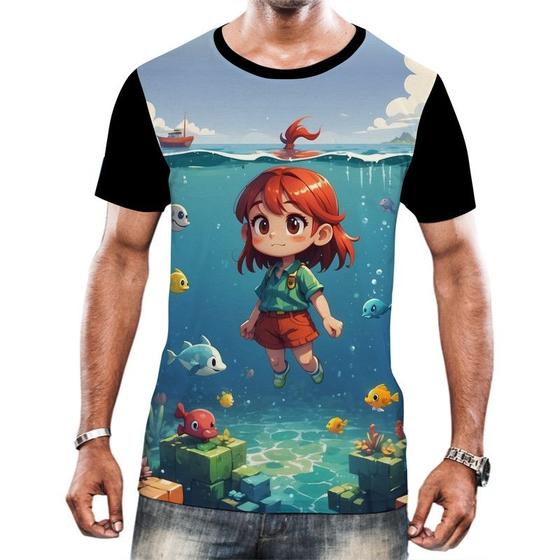 Imagem de Camiseta Camisa Tshirt Jogo Quadrado de Blocos Mineração 2