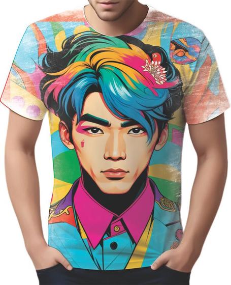 Imagem de Camiseta Camisa Tshirt K-pop Moda Coreana Pop Art Ásia 13