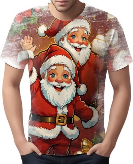 Imagem de Camiseta Camisa Tshirt Natal Festas Papai Noel Trenó Neve 5