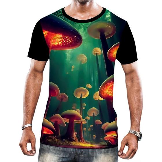 Imagem de Camiseta Camisa Tshirt Natureza Cogumelos Psicodélica HD 11