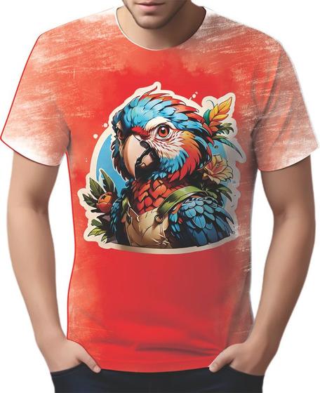 Imagem de Camiseta Camisa Tshirt Sticker Arara Colorida Ave Natureza 2