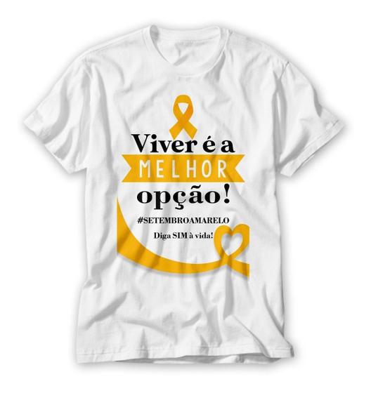 Imagem de Camiseta Campanha Contra Suicidio Setembro Amarelo  