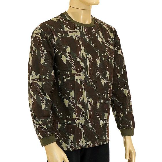 Imagem de Camiseta Camuflada Manga Longa Padrão Exército Brasileiro Belli