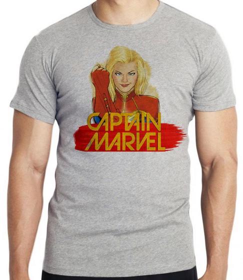 Imagem de Camiseta Capitã Marvel Blusa criança infantil juvenil adulto camisa tamanhos