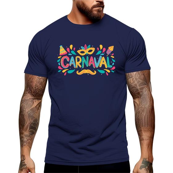 Imagem de Camiseta Carnaval AB Festa Verão 2024 Manga Curta Estampada Shopping Academia Festa 100% Algodão