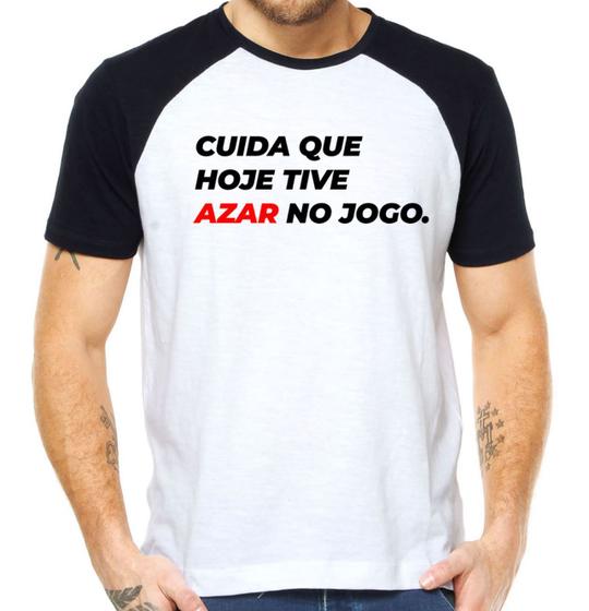 Imagem de Camiseta carnaval tive azar no jogo cuidado divertida