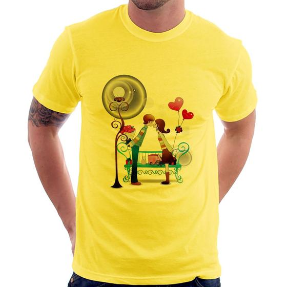 Imagem de Camiseta Casal Namorados Beijando - Foca na Moda