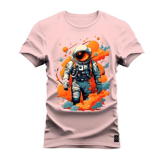 Imagem de Camiseta Casual Malha Confortável Estampada Nasa Em Chamas