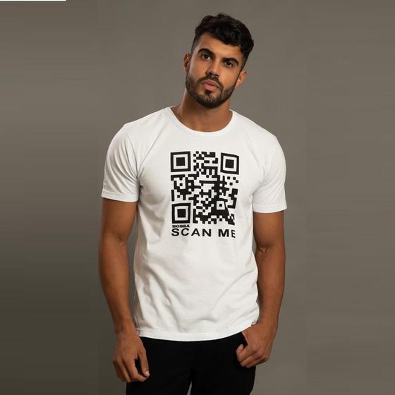 Imagem de Camiseta Casual Masculina Estampa Scan Me Conforto