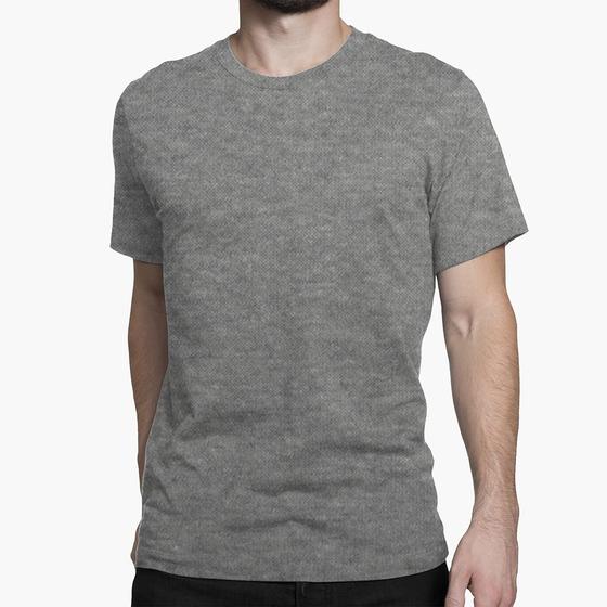 Imagem de Camiseta Casual Masculina Minimalista Slim Fit 100% Algodão Premium