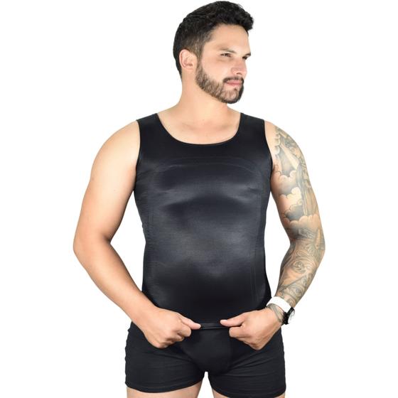 Imagem de Camiseta Cinta Modeladora Masculina Emgrecedora - Z54