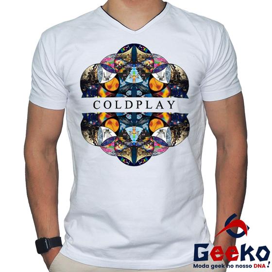 Imagem de Camiseta Coldplay 100% Algodão Discografia Geeko