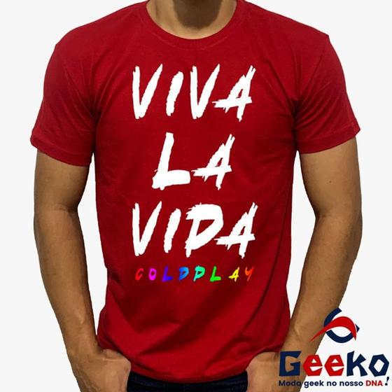 Imagem de Camiseta Coldplay 100% Algodão Viva La Vida Rock Alternativo Geeko