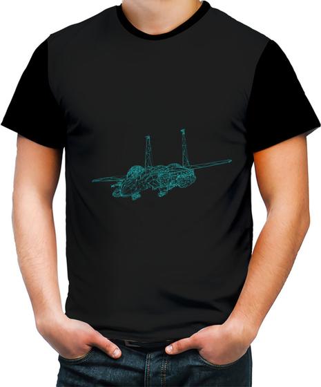 Imagem de Camiseta Colorida Aeronáutica Fighter Jet Dogfight 3