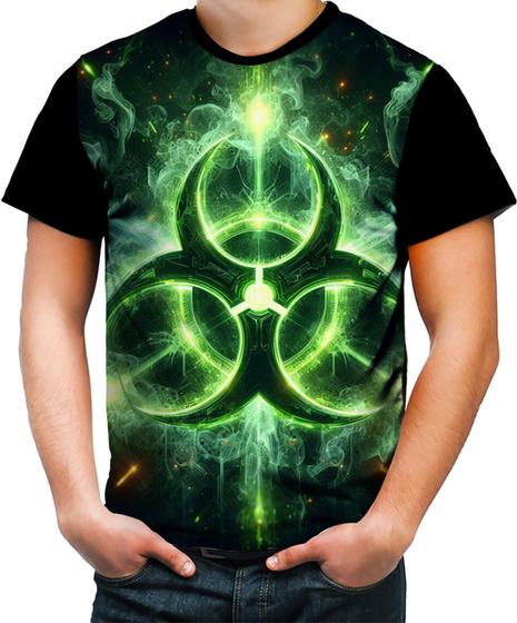 Imagem de Camiseta Colorida Biohazard Perigo Biológico Stay Away 4