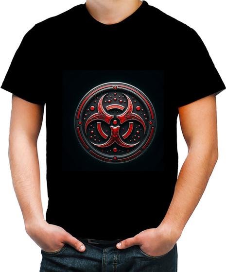 Imagem de Camiseta Colorida Biohazard Perigo Biológico Stay Away 8