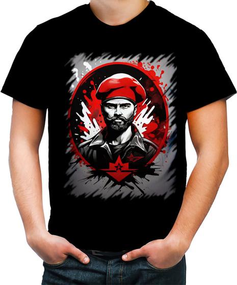 Imagem de Camiseta Colorida Boina Comunista Vermelha 8