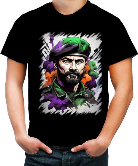 Imagem de Camiseta Colorida Boina Verde Soldado Batalhão 16