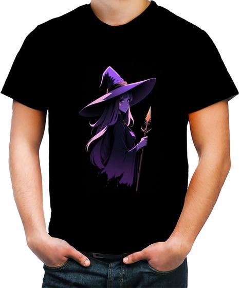 Imagem de Camiseta Colorida Bruxa Halloween Púrpura 20