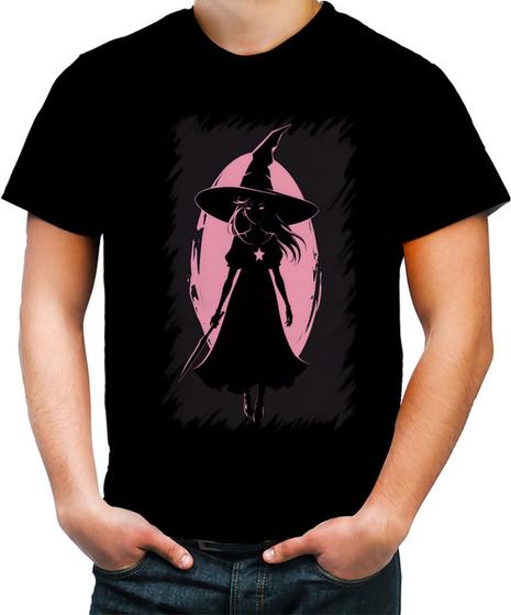 Imagem de Camiseta Colorida Bruxa Halloween Rosa 16