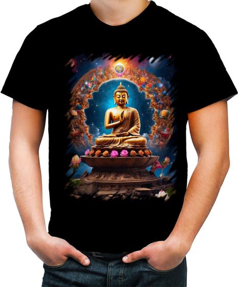 Imagem de Camiseta Colorida Buda Universo Lótus Imortalidade 1