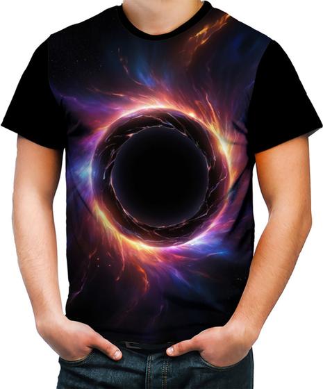 Imagem de Camiseta Colorida Buraco Negro Black Hole Space 1