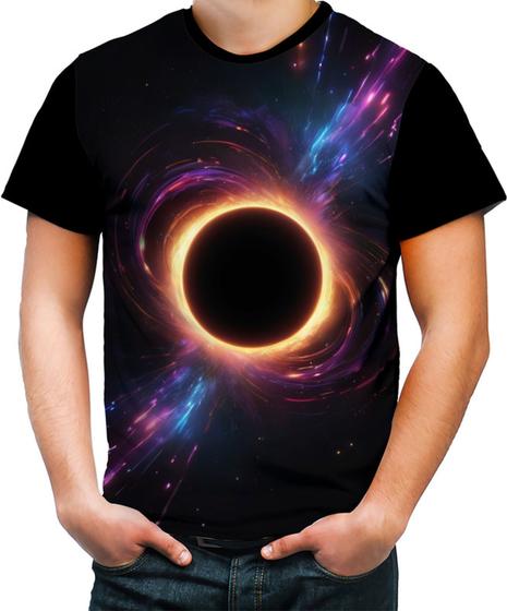 Imagem de Camiseta Colorida Buraco Negro Black Hole Space 2