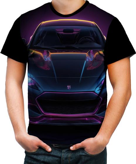 Imagem de Camiseta Colorida Carro Neon Dark Silhuette Sportive 4