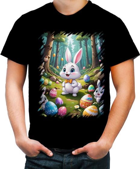 Imagem de Camiseta Colorida Coelhinho da Páscoa Traço Infantil 20