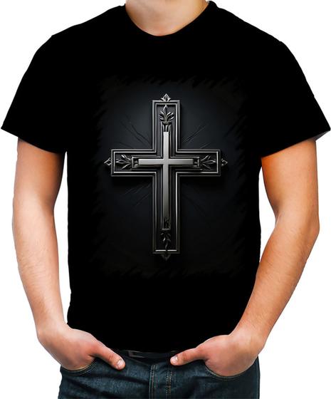 Imagem de Camiseta Colorida da Cruz de Jesus Igreja Fé 38