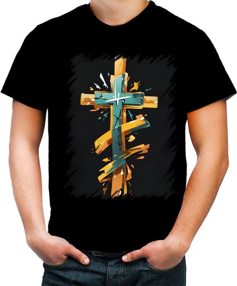 Imagem de Camiseta Colorida da Cruz de Jesus Igreja Fé 42