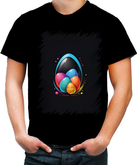 Imagem de Camiseta Colorida de Ovos de Páscoa Minimalistas 14