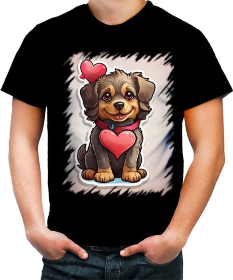 Imagem de Camiseta Colorida Dia dos Namorados Cachorrinho 13