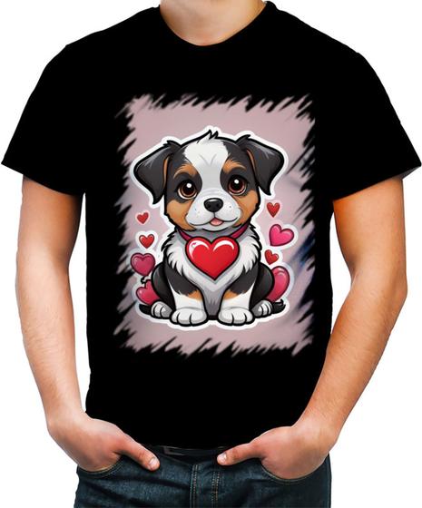 Imagem de Camiseta Colorida Dia dos Namorados Cachorrinho 15