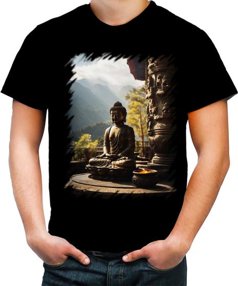 Imagem de Camiseta Colorida Estátua de Buda Iluminado Religião 8