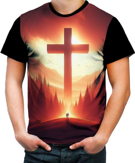 Imagem de Camiseta Colorida Jesus o Caminho Cristã Gospel 2