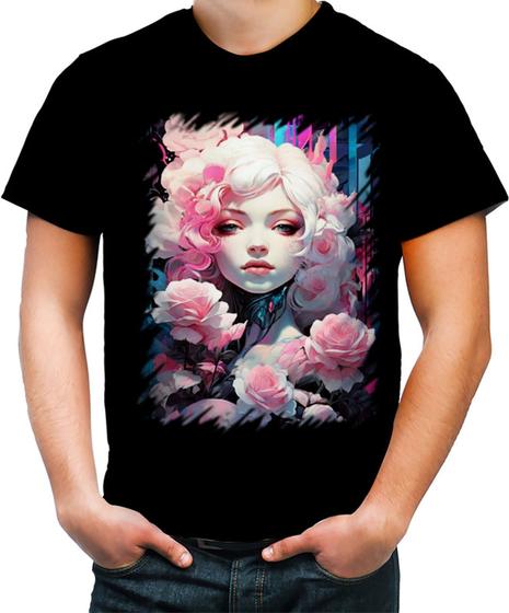 Imagem de Camiseta Colorida Mulher de Rosas Paixão 11