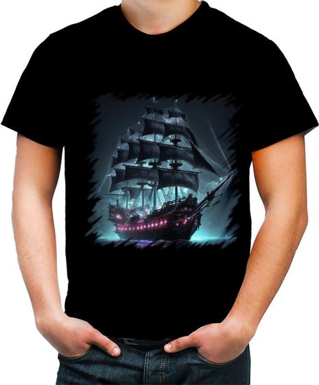 Imagem de Camiseta Colorida Navio Pirata Fantasma Spectral Ship 1
