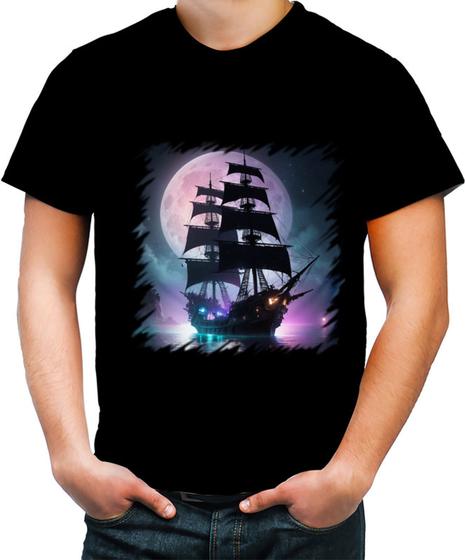 Imagem de Camiseta Colorida Navio Pirata Fantasma Spectral Ship 4