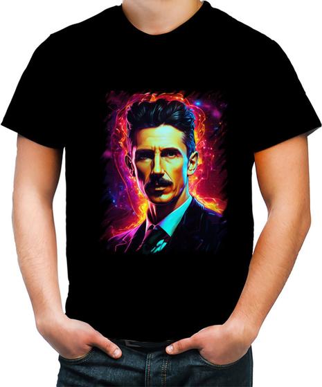 Imagem de Camiseta Colorida Nikola Tesla Físico Inventor Eletrecidade 2